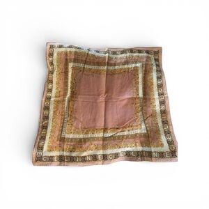 Celine Blush and Gold Accent vintage hand kerchief